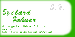 szilard hahner business card